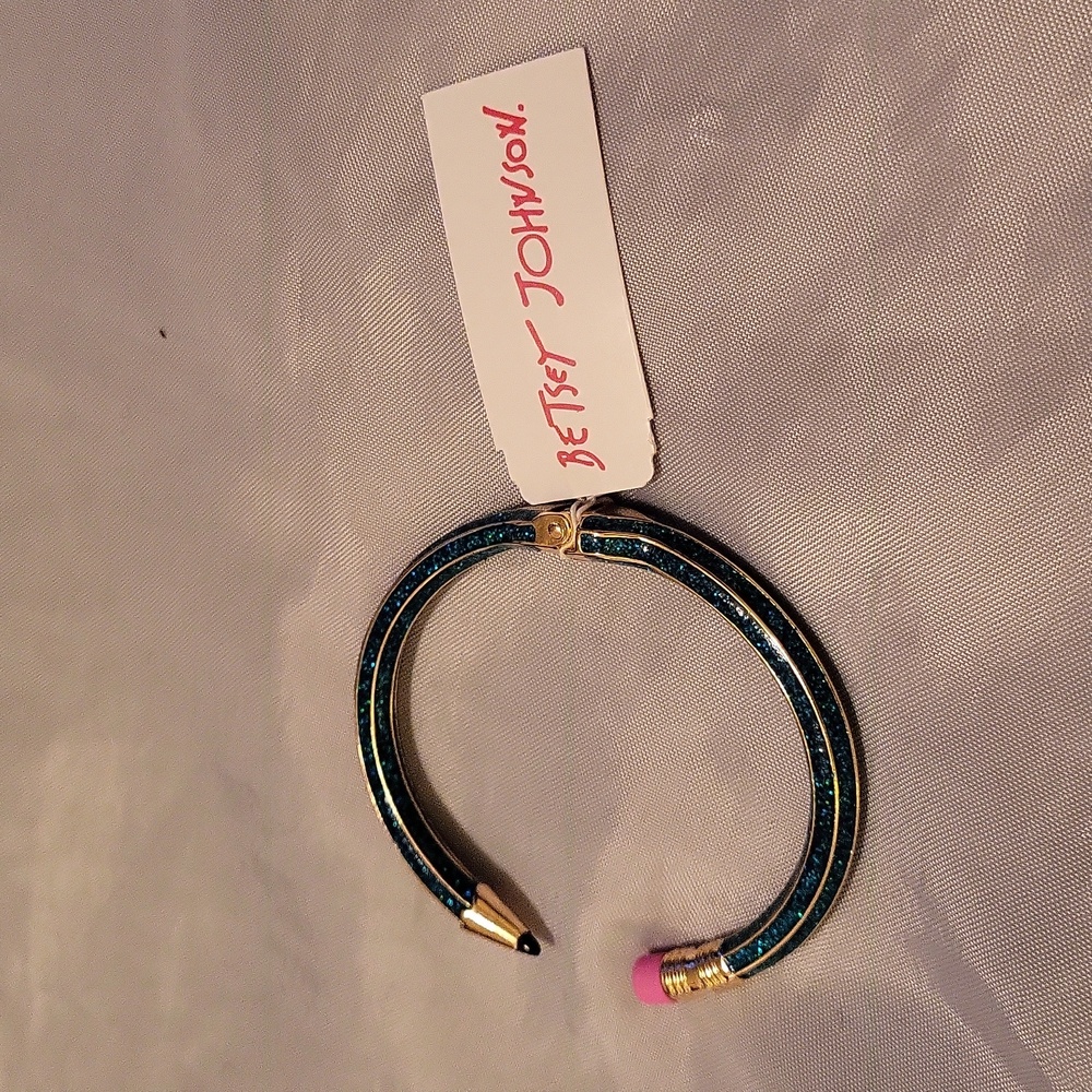 Betsey Johnson blue green glitter hue - Picture 3 of 5